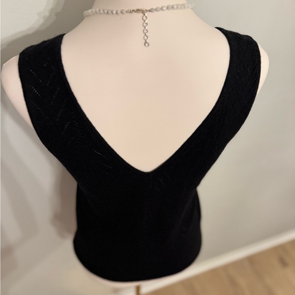 💎Naked Cashmere ALEXIA POINTELLE V-NECK TANK! NEW WITHOUT TAGS! STUNNING! SOFT!! - Picture 9 of 13